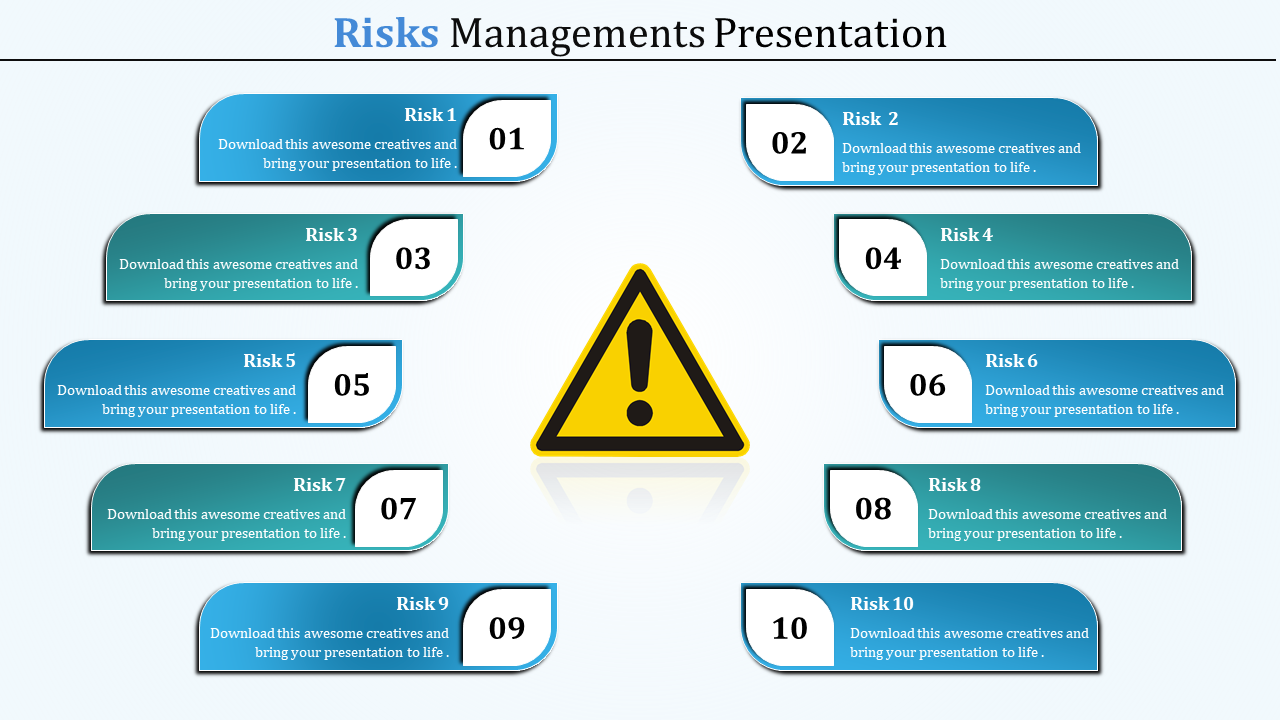 Free - Editable Risk Management PPT Presentation Slide Design